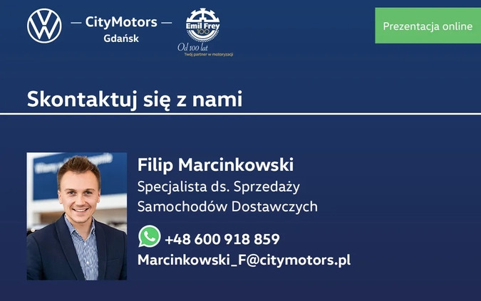 Volkswagen Amarok cena 239420 przebieg: 5, rok produkcji 2023 z Gdańsk małe 631